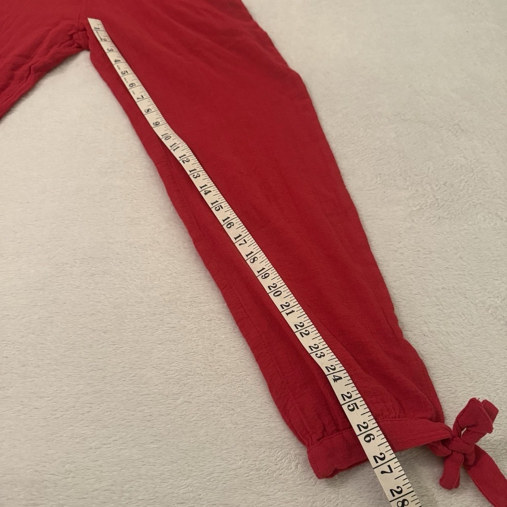 Free People Karan Strapless Smocked Floral Red Jumpsuit Size XS Boho Festival - Picture 5 of 15